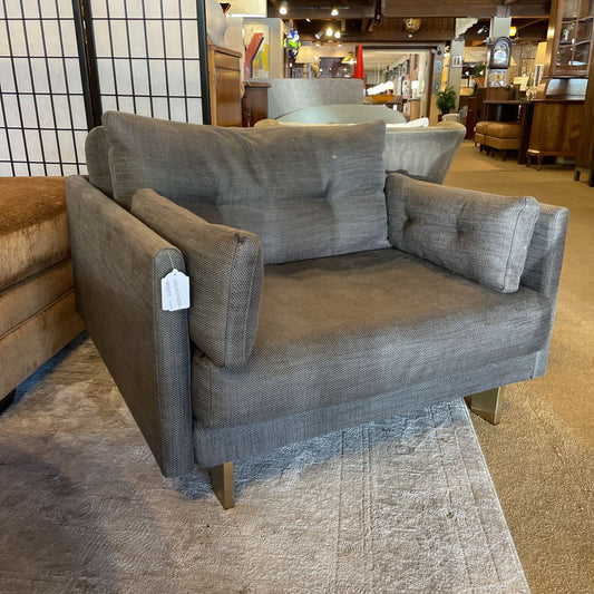 Jonathan Adler Grey Oversized Arm Chair AS IS U ACCENT CHAIRS