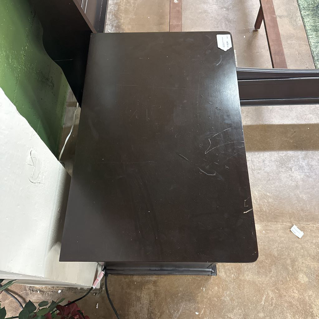Dark Wood 3 Drawer Wooden Nightstand