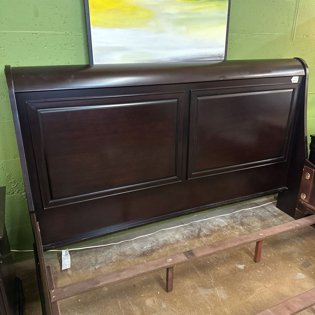 Dark Wood King Size Bedframe