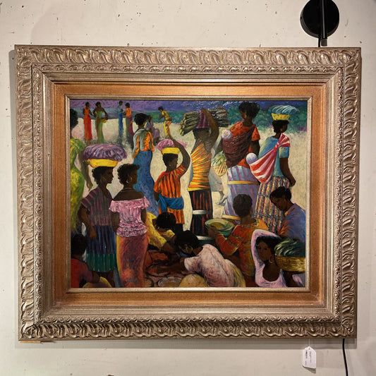 Framed Ladies of Jamaica Painting ART