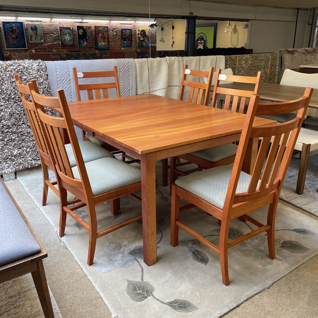 Amana Cherry Expanding Dining Table and Chairs SET C DINING TABLES