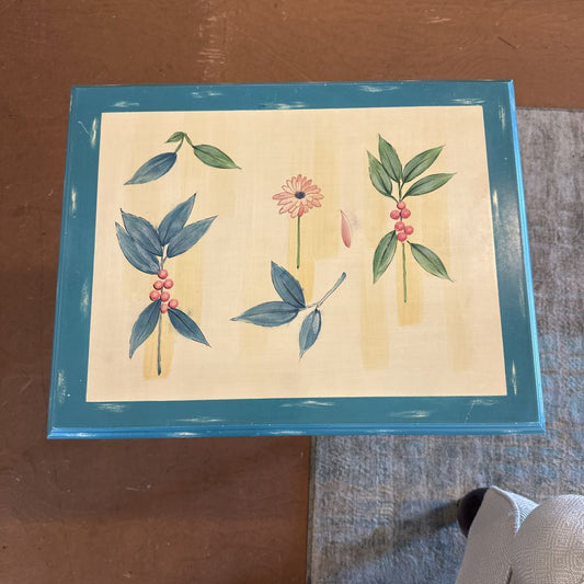 Botanical Cute Painted Side Table C SIDE TABLES