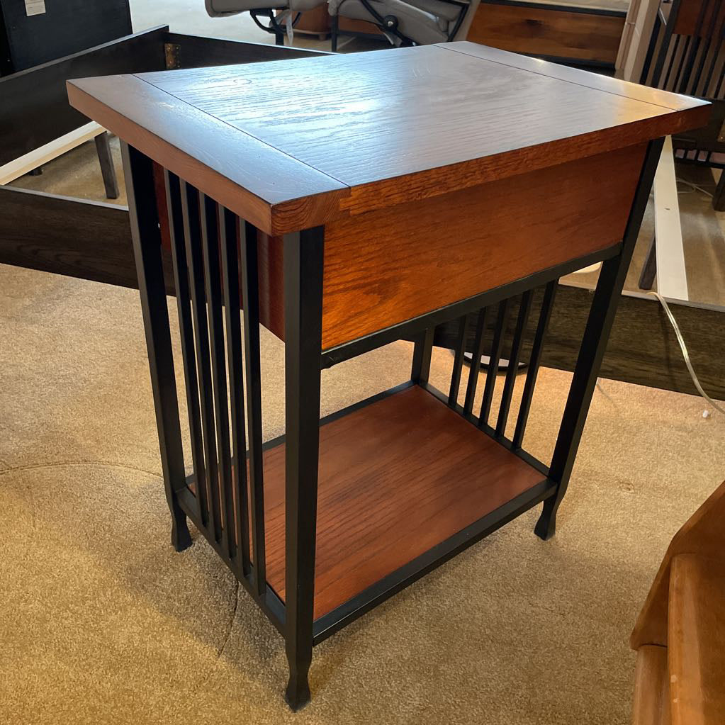 Craftsman Industrial 1 Drawer Nightstand