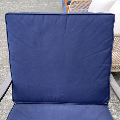 Navy Sunbrella Powder Coated Metal Outdoor Rocking Chair