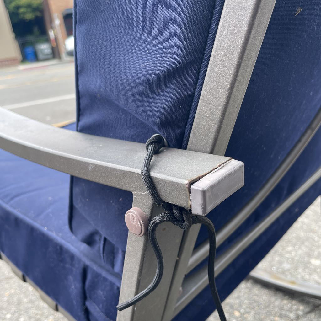 Navy Sunbrella Powder Coated Metal Outdoor Rocking Chair