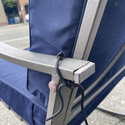 Navy Sunbrella Powder Coated Metal Outdoor Rocking Chair