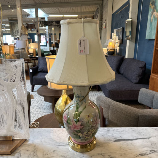 Painted Botanical & Brass Lamp LAMPS