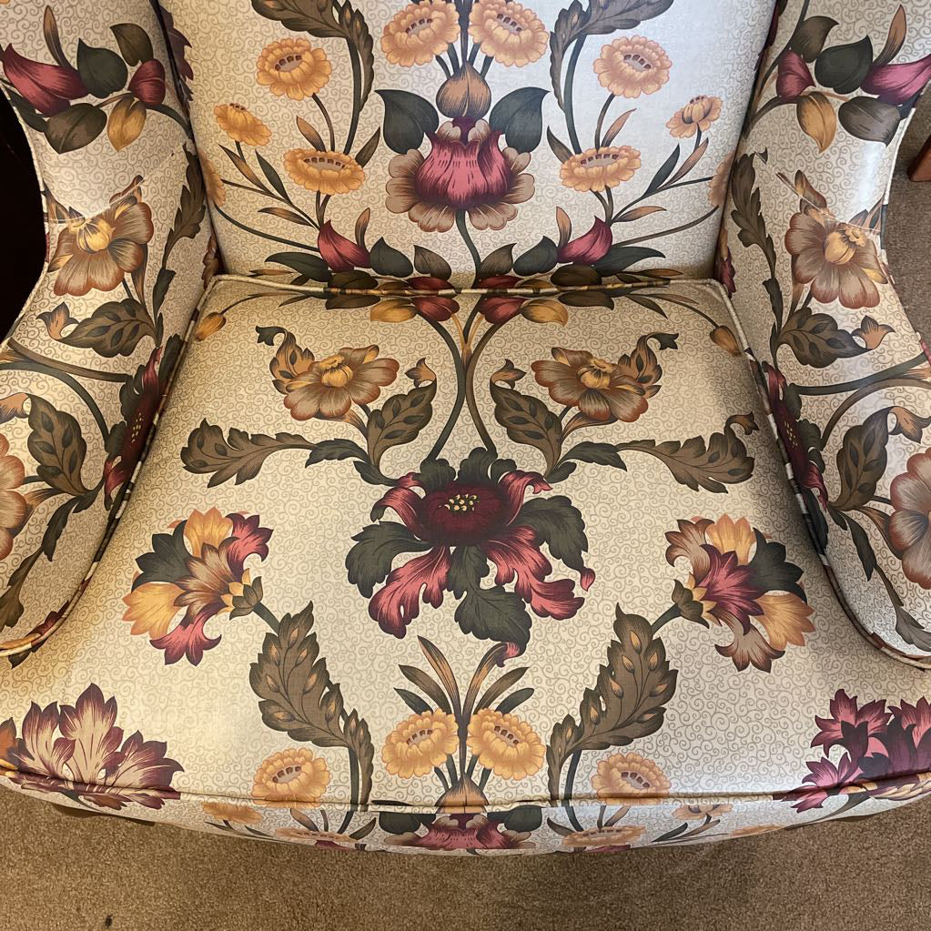 Drexel Floral Patterned Arm Chair