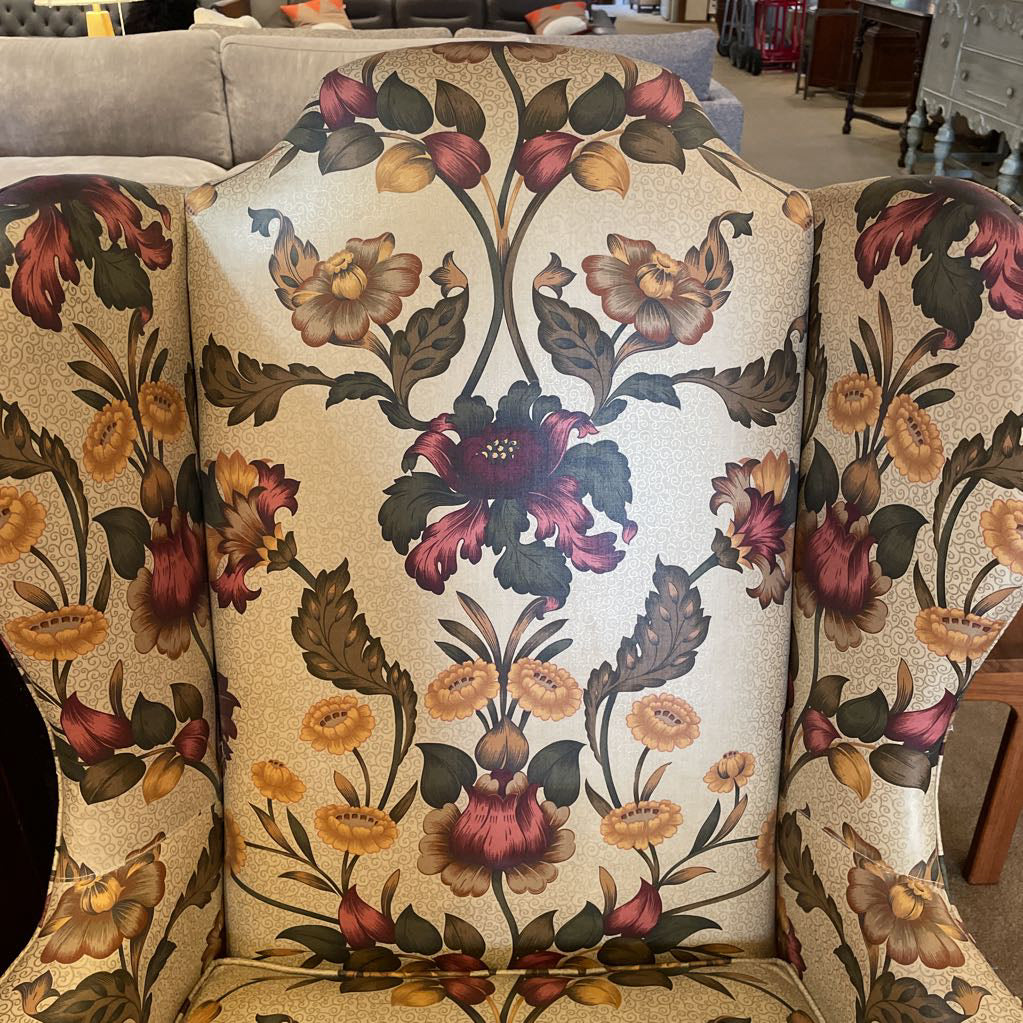 Drexel Floral Patterned Arm Chair