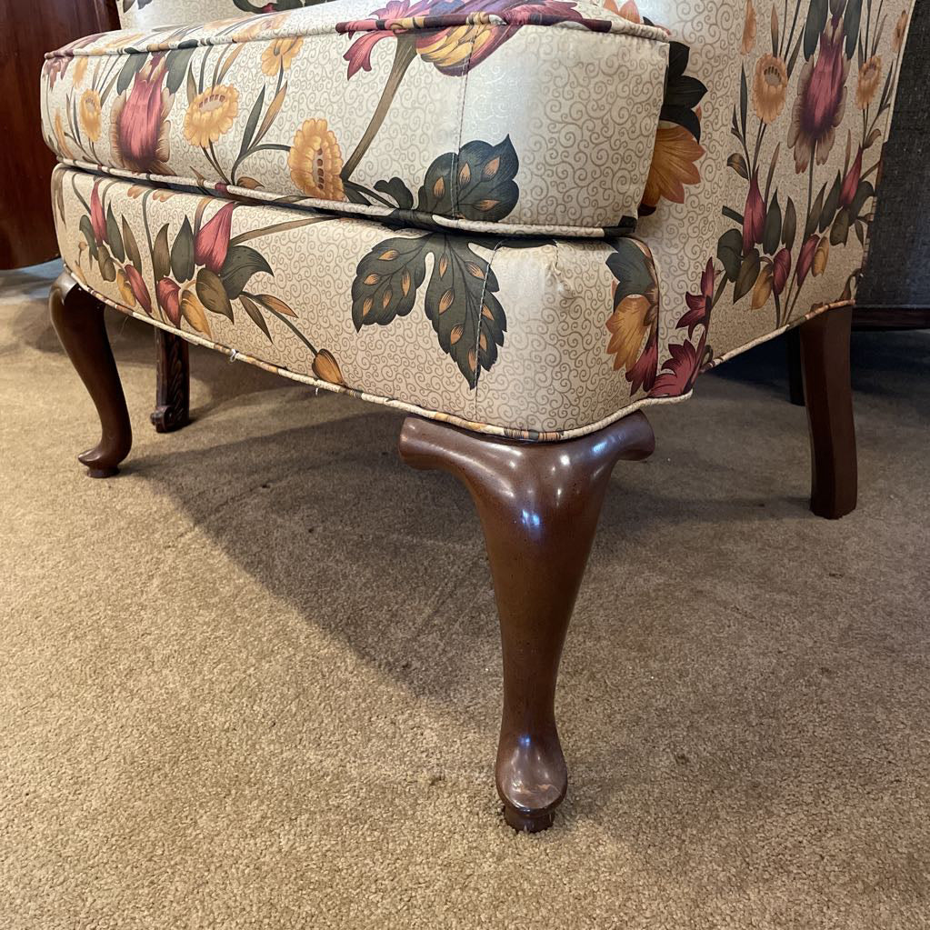 Drexel Floral Patterned Arm Chair