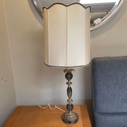 Gilded Table Lamp w Faux Crystal LAMPS