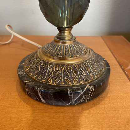 Gilded Table Lamp w Faux Crystal