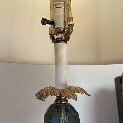Gilded Table Lamp w Faux Crystal LAMPS