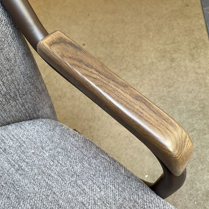 Grey Dining Chair on Wheels