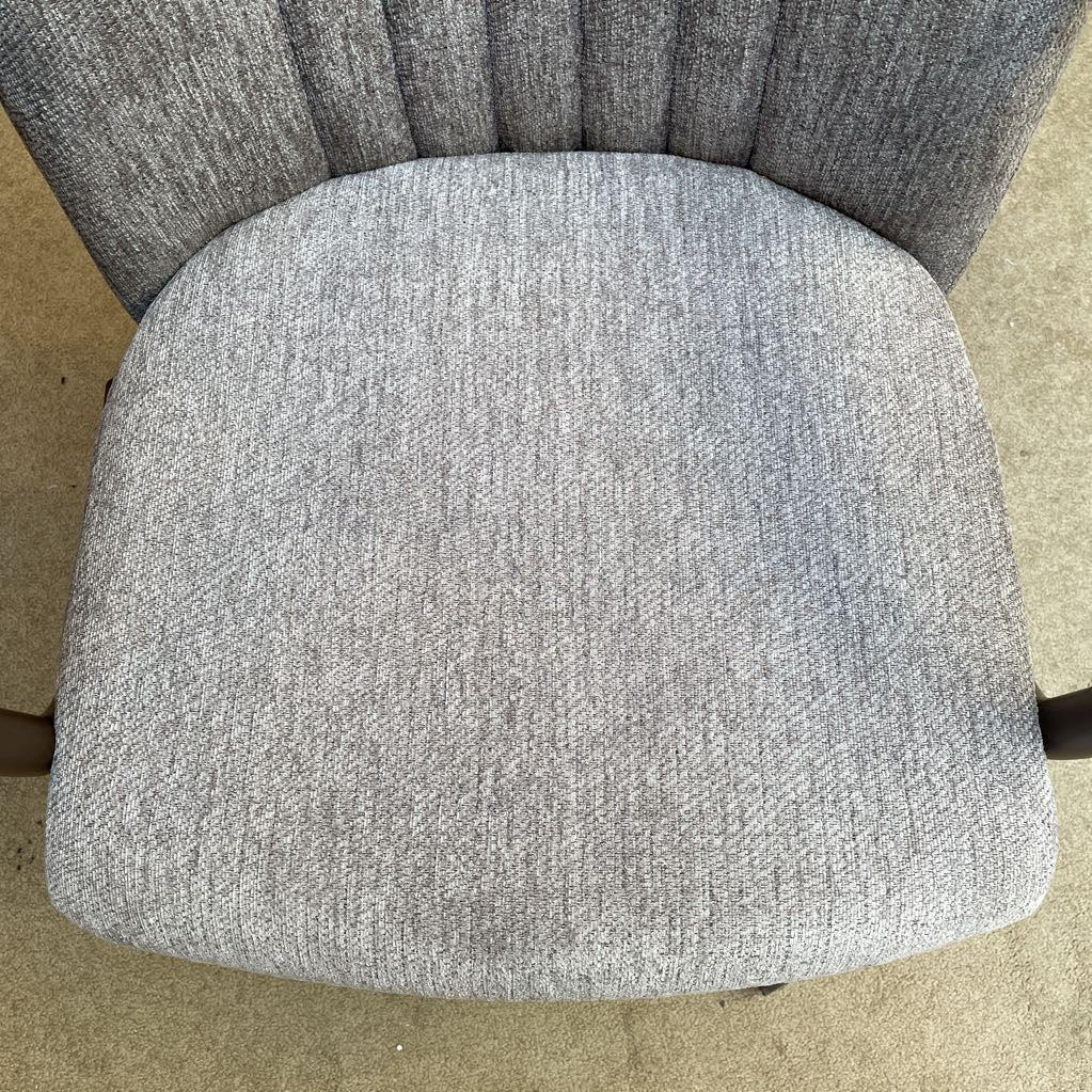 Grey Dining Chair on Wheels