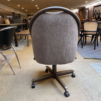Grey Dining Chair on Wheels