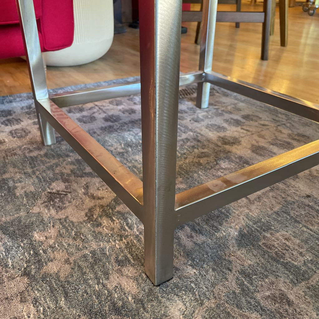 Square Glass Top Side Table