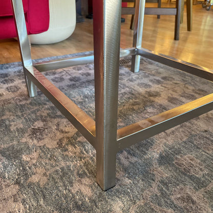 Square Glass Top Side Table