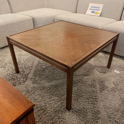Square Vintage Bookmatch Coffee Table