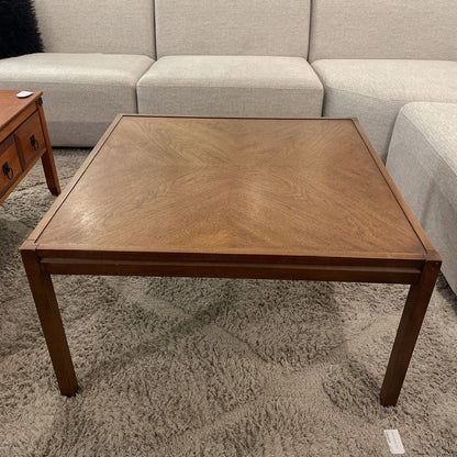 Square Vintage Bookmatch Coffee Table