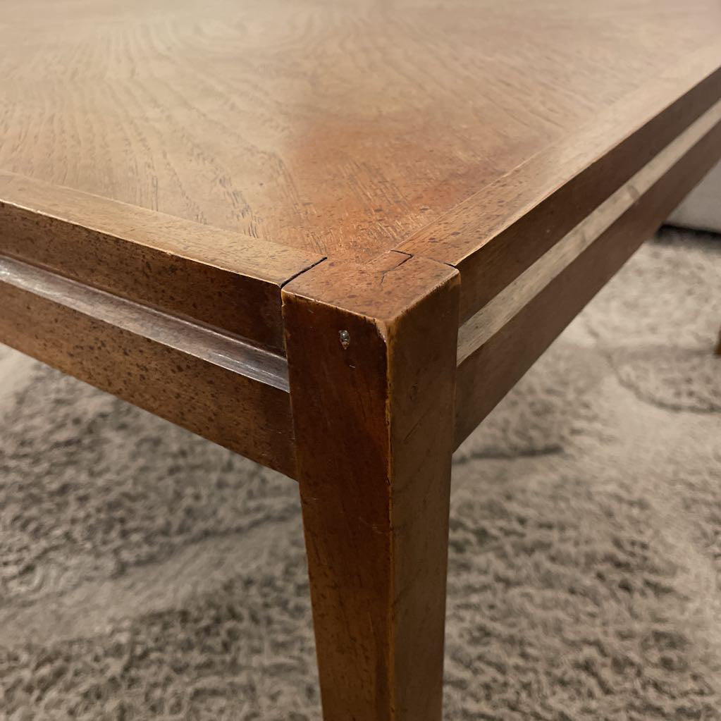 Square Vintage Bookmatch Coffee Table