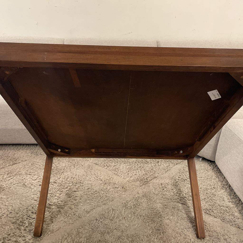 Square Vintage Bookmatch Coffee Table