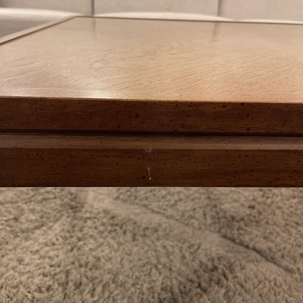Square Vintage Bookmatch Coffee Table