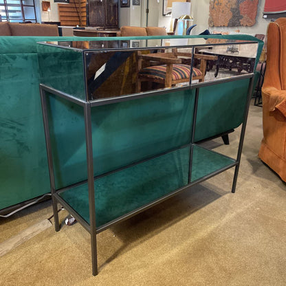 Two Drawer Mirrored Console Table