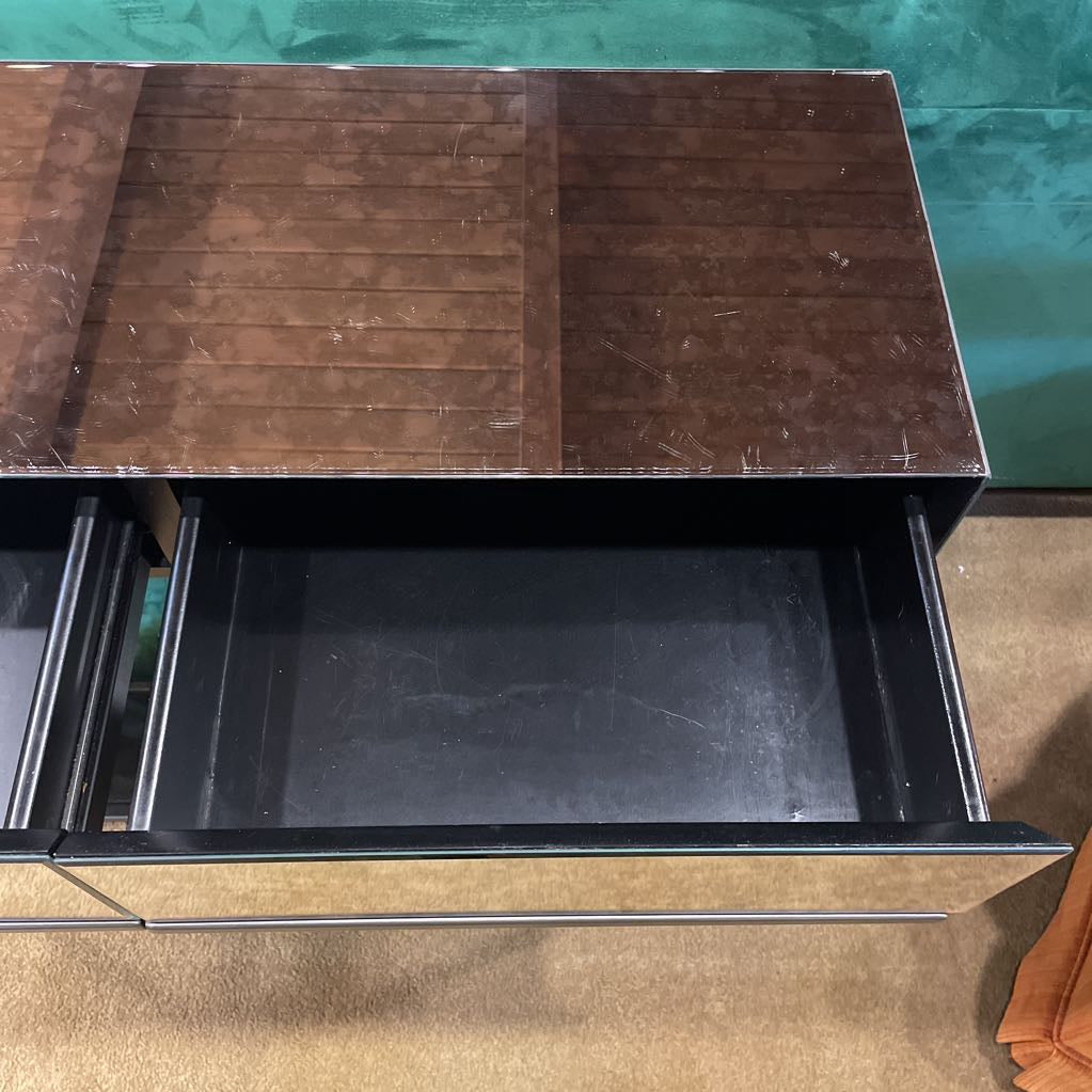 Two Drawer Mirrored Console Table