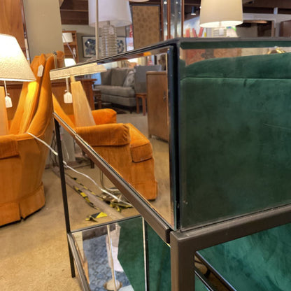 Two Drawer Mirrored Console Table