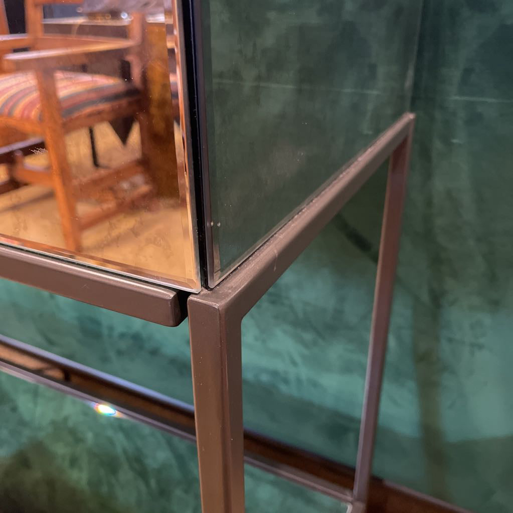Two Drawer Mirrored Console Table