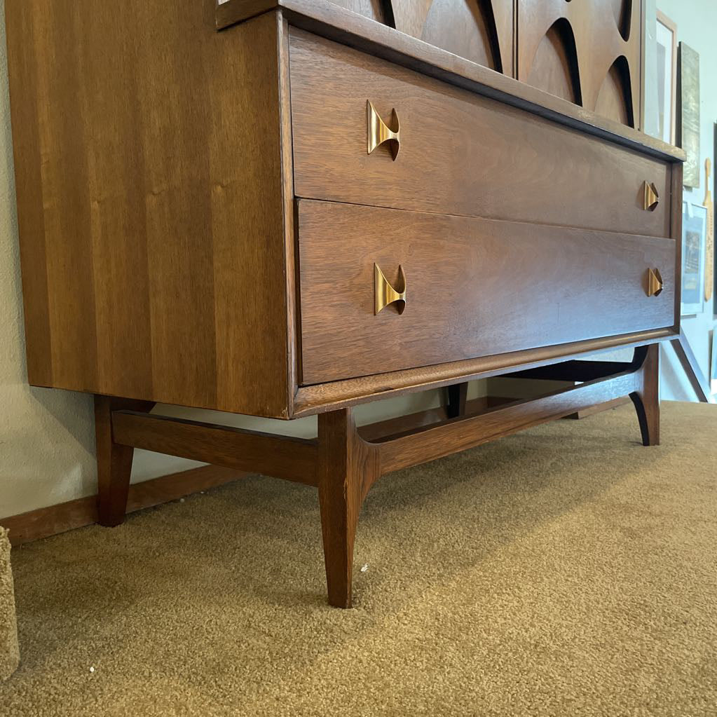 Broyhill Brasilia Walnut MCM Gentlemens Dresser C HIGHBOYS