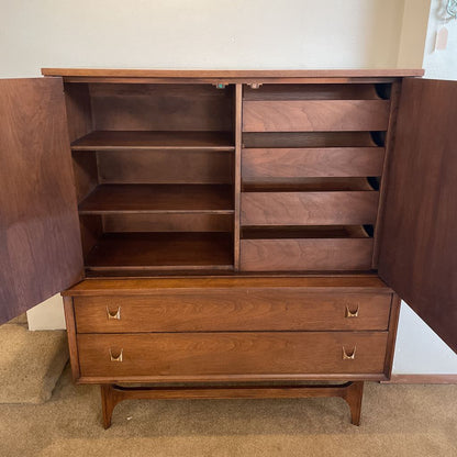 Broyhill Brasilia Walnut MCM Gentlemens Dresser C HIGHBOYS
