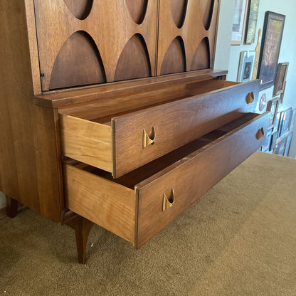 Broyhill Brasilia Walnut MCM Gentlemens Dresser C HIGHBOYS