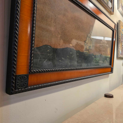 Sailboat Painting Under Glass