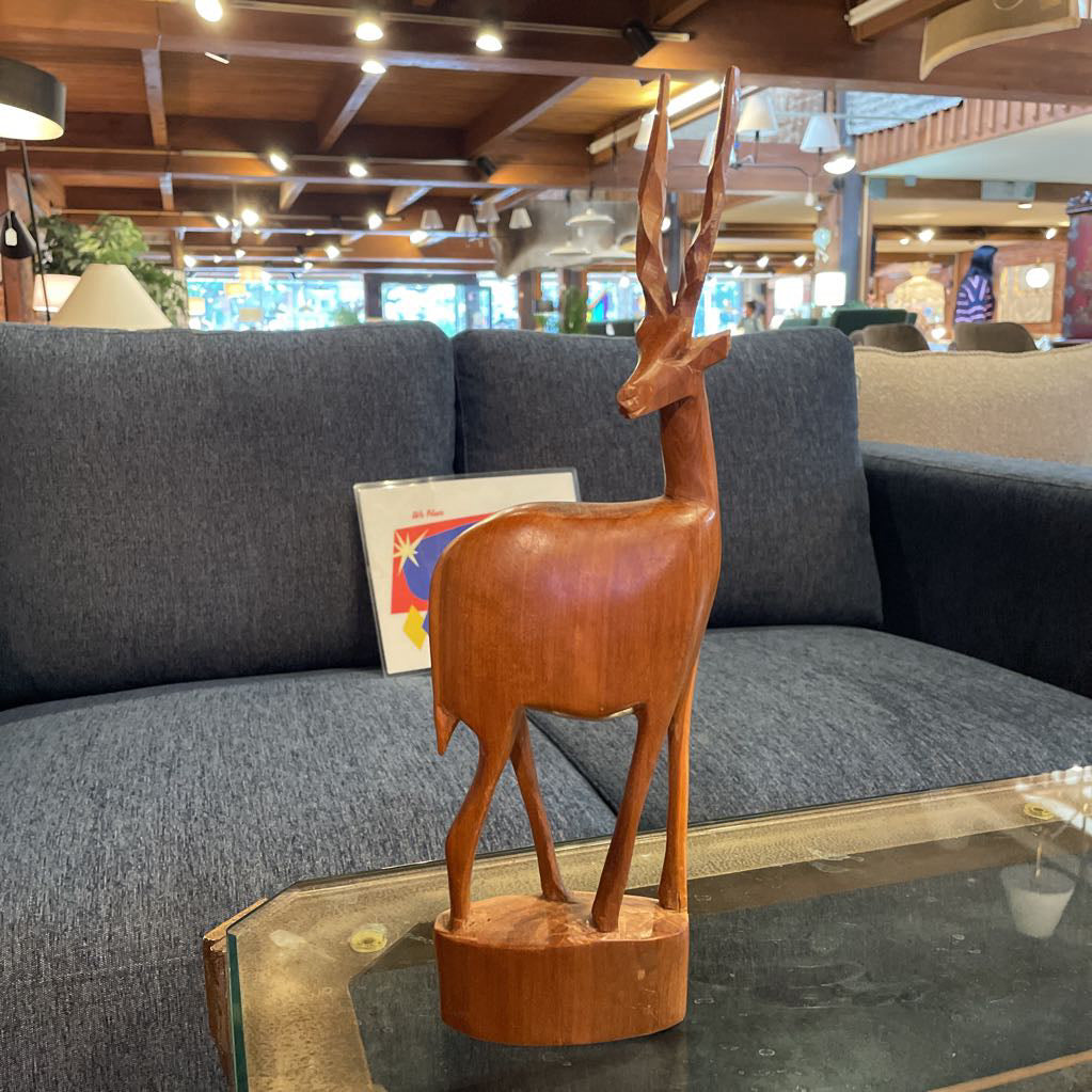 Wooden Antelope Figure