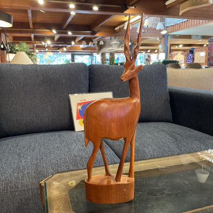 Wooden Antelope Figure