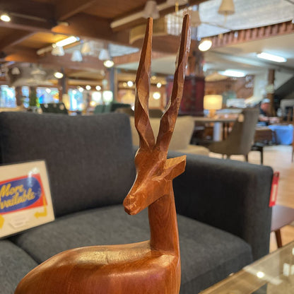 Wooden Antelope Figure