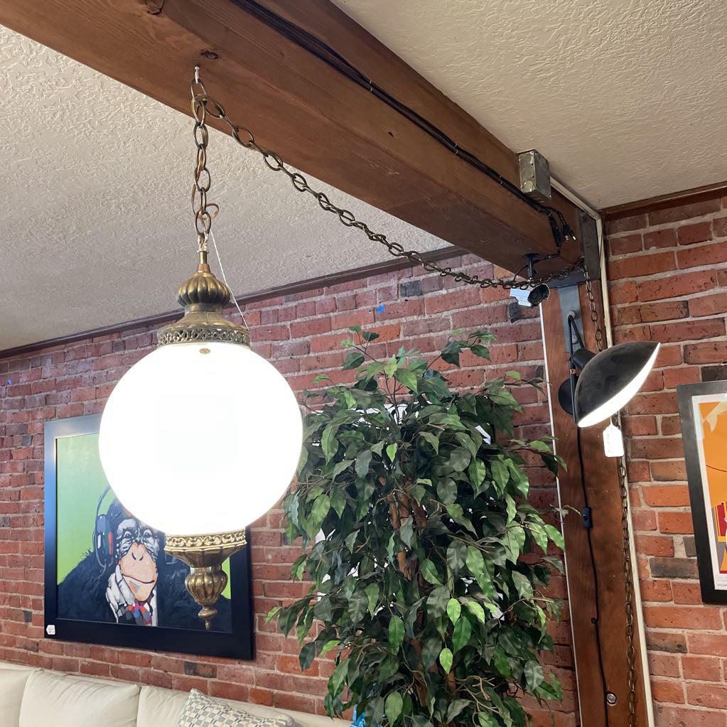 White Glass MC Swag Lamp LAMPS