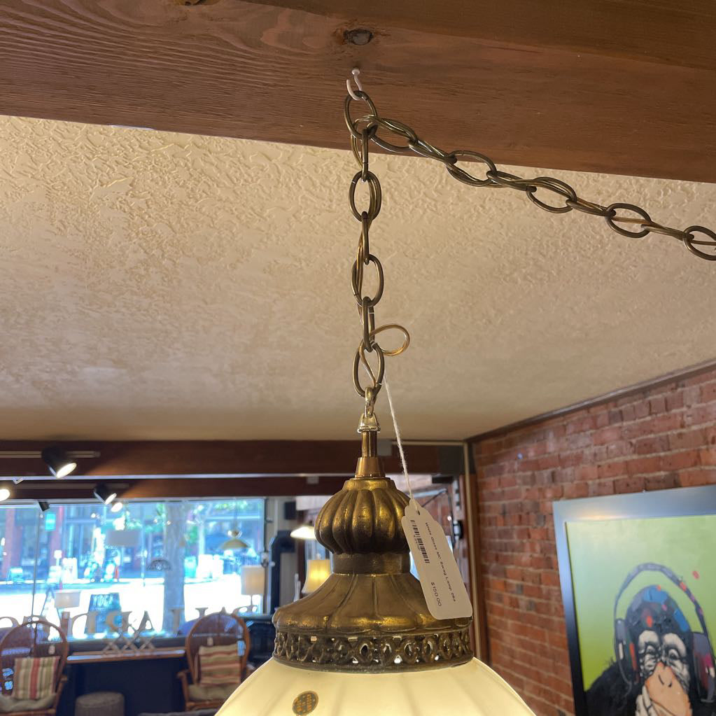 White Glass MC Swag Lamp LAMPS