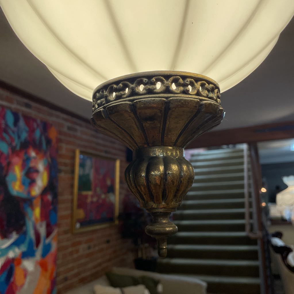 White Glass MC Swag Lamp LAMPS
