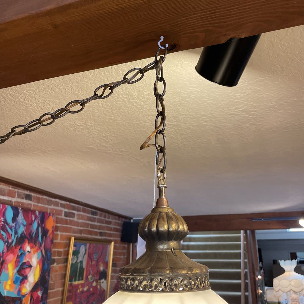 White Glass MC Swag Lamp LAMPS