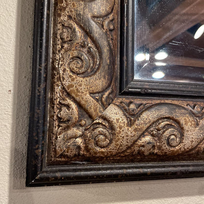 Bronze Swirl Ornate Square Wall Mirror