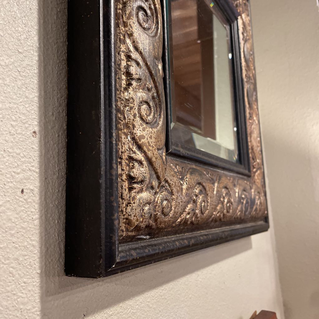 Bronze Swirl Ornate Square Wall Mirror