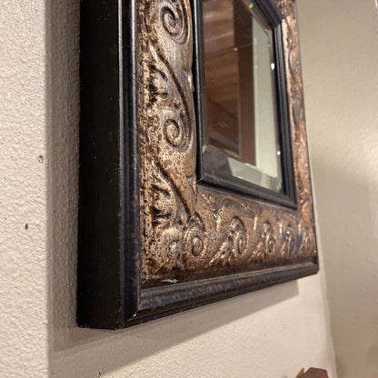 Bronze Swirl Ornate Square Wall Mirror