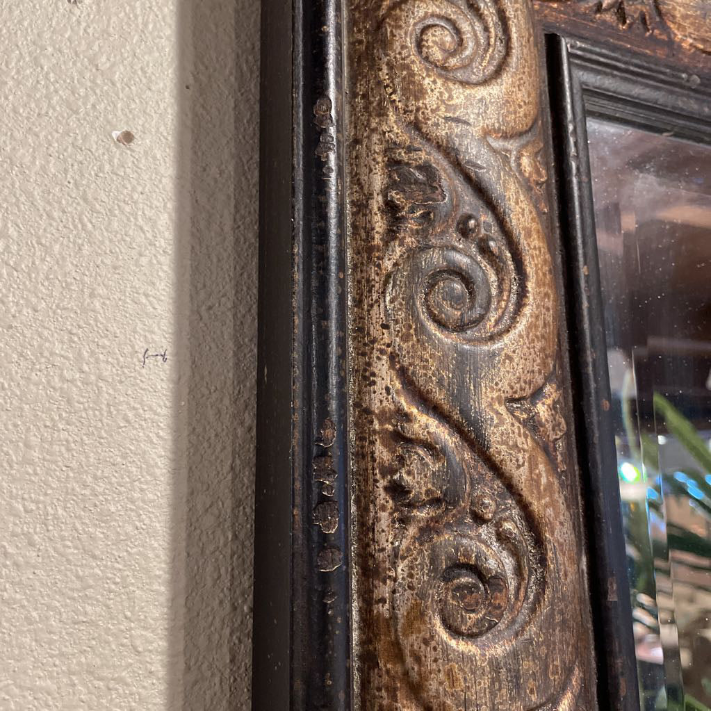 Bronze Swirl Ornate Square Wall Mirror