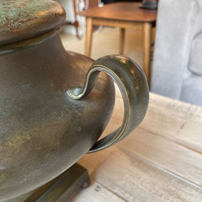 Verdigris Bronze 2 Handled Pot