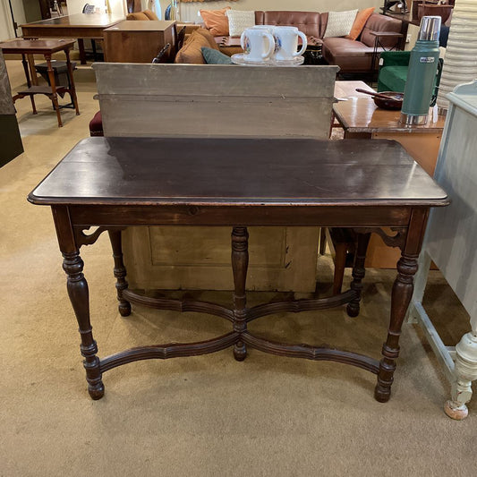 Vintage Dark Wood Louis XVI Style Console Table C CONSOLE TABLES