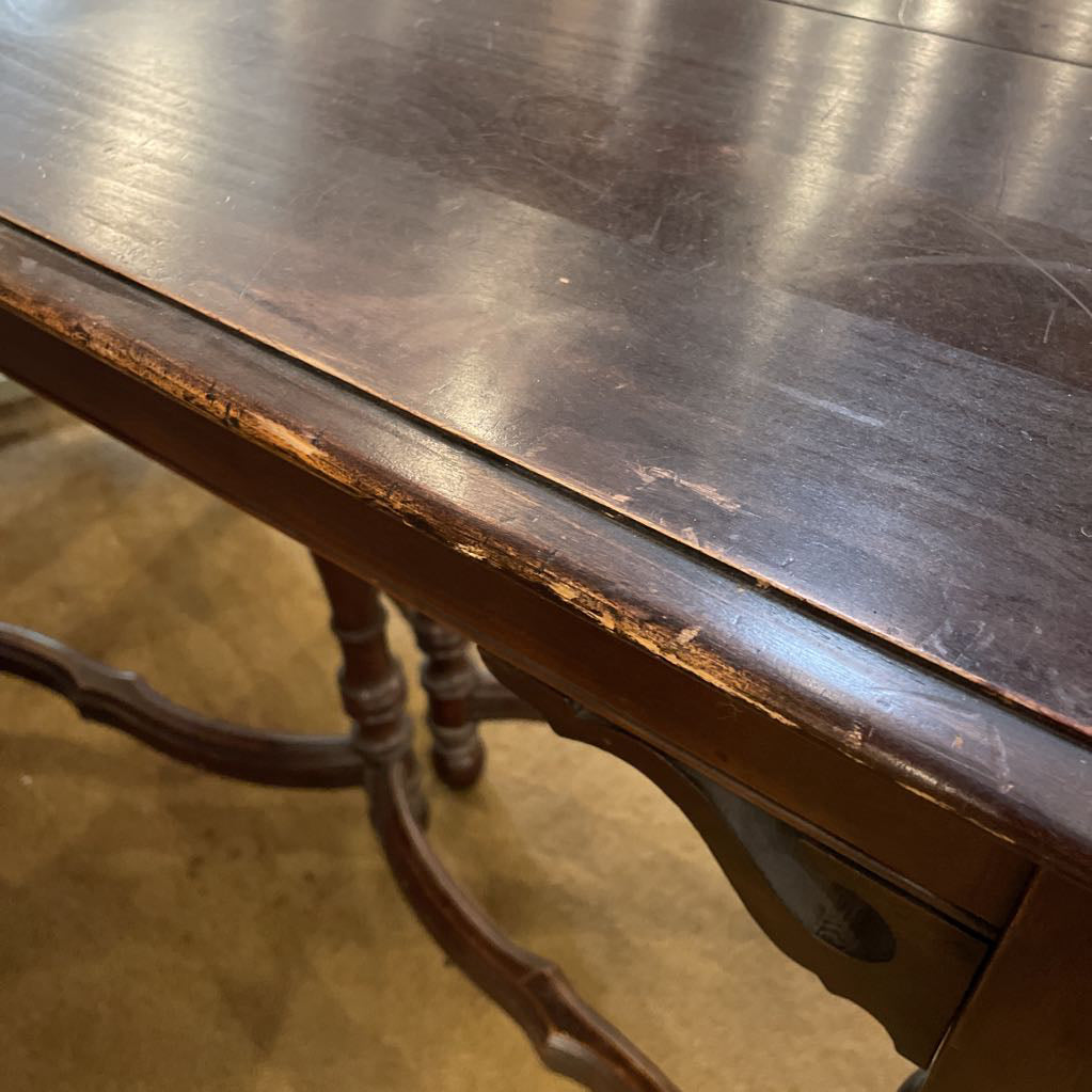 Vintage Dark Wood Louis XVI Style Console Table C CONSOLE TABLES