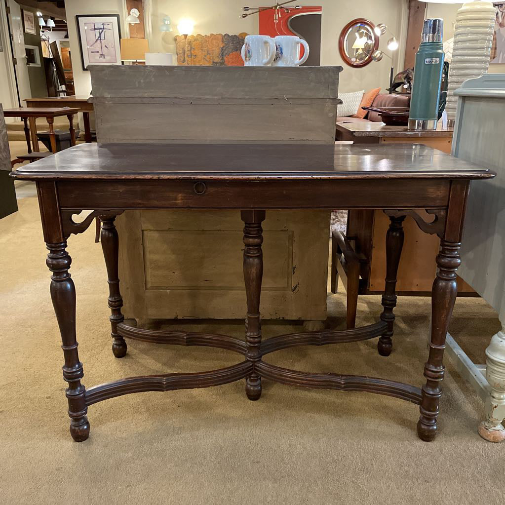 Vintage Dark Wood Louis XVI Style Console Table C CONSOLE TABLES